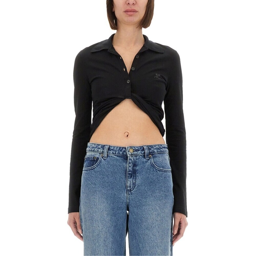 Courrèges Twist Cropped Polo Shirt